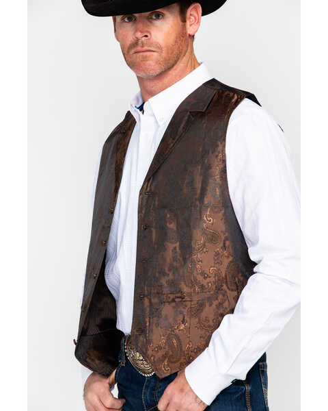 Image #5 - Cody James Men's Paisley Print Jacquard Button Front Vest , , hi-res