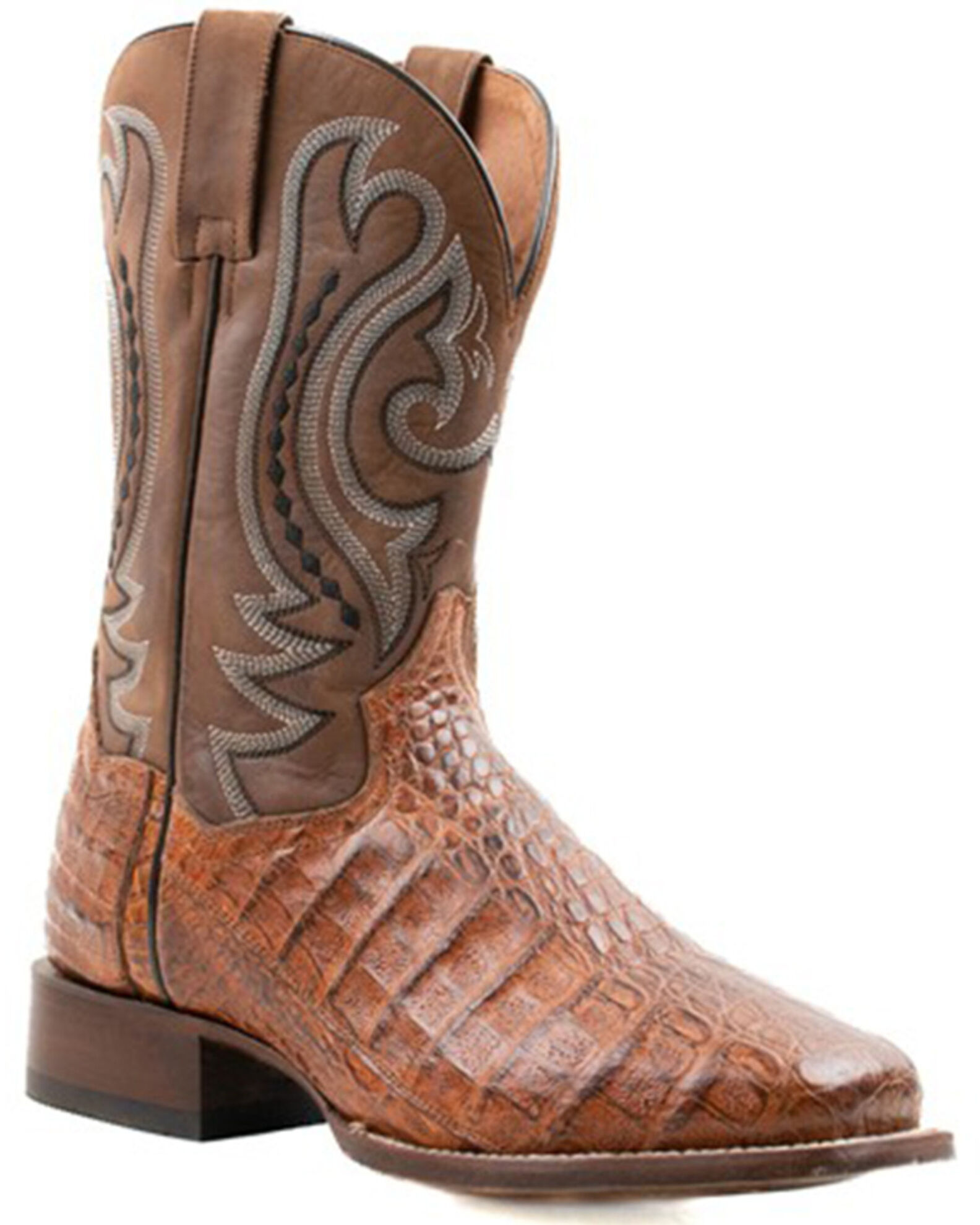 Dan Post Men s Exotic Caiman Western Boots Broad Square Toe