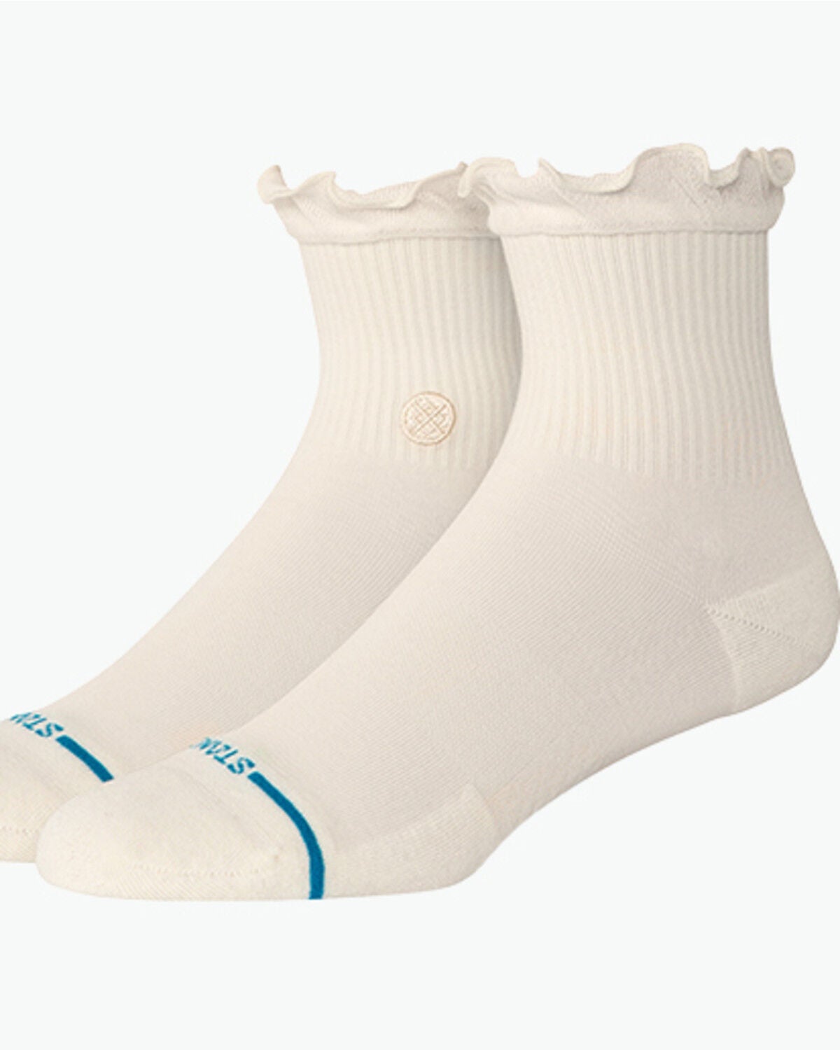 Stance Women's Ruffle Icon Quarter Socks, Ivory, hi-res