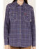 Ariat Women's Tillie FR Long Sleeve Plaid Print Snap Work Shirt, Blue, hi-res