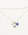 Image #1 - Lainey Wilson Women's Country Cool Hat Charm Layered Necklace, Silver, hi-res