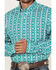 Image #3 - RANK 45® Men's Fearless Geo Long Sleeve Button-Down Western Shirt, Green, hi-res