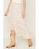 Image #2 - Wild Moss Women's Floral Print High-Low Midi Skirt, Ivory, hi-res