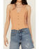 Image #3 - Miss Me Women's Knot Tank , Orange, hi-res