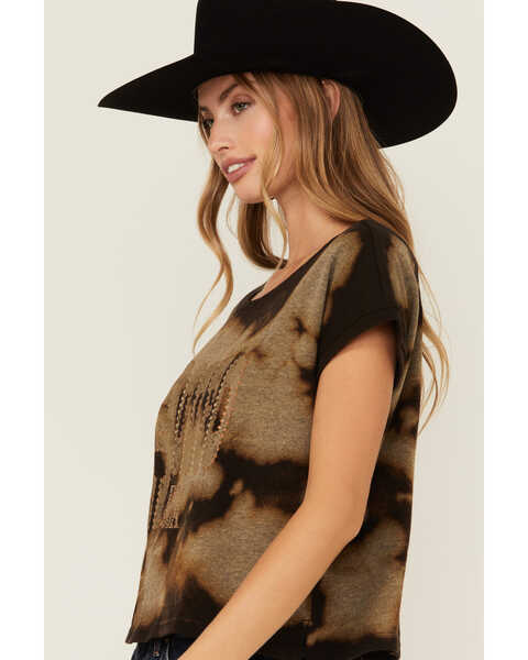 Image #2 - Ariat Women's Rodeo USA Bleached Short Sleeve Graphic Tee, Black, hi-res