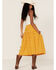 Stetson Women's Southwestern Embroidered Prairie Style Midi Skirt, Yellow, hi-res