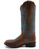 Image #3 - Ferrini Women's Ella Floral Cross Western Boots - Broad Square Toe , Brown, hi-res
