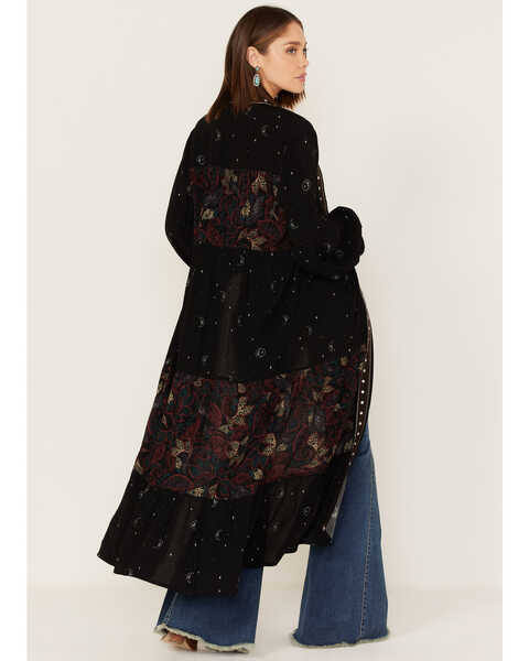 Image #4 - Shyanne Women's Patchwork Duster Kimono, Black, hi-res
