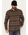 Image #1 - Moonshine Spirit Men's Deer Valley Southwestern Striped Long Sleeve Snap Western Shirt, Black, hi-res