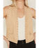 Image #3 - Shyanne Women's Faux Suede Whipstitch Fringe Vest, Khaki, hi-res