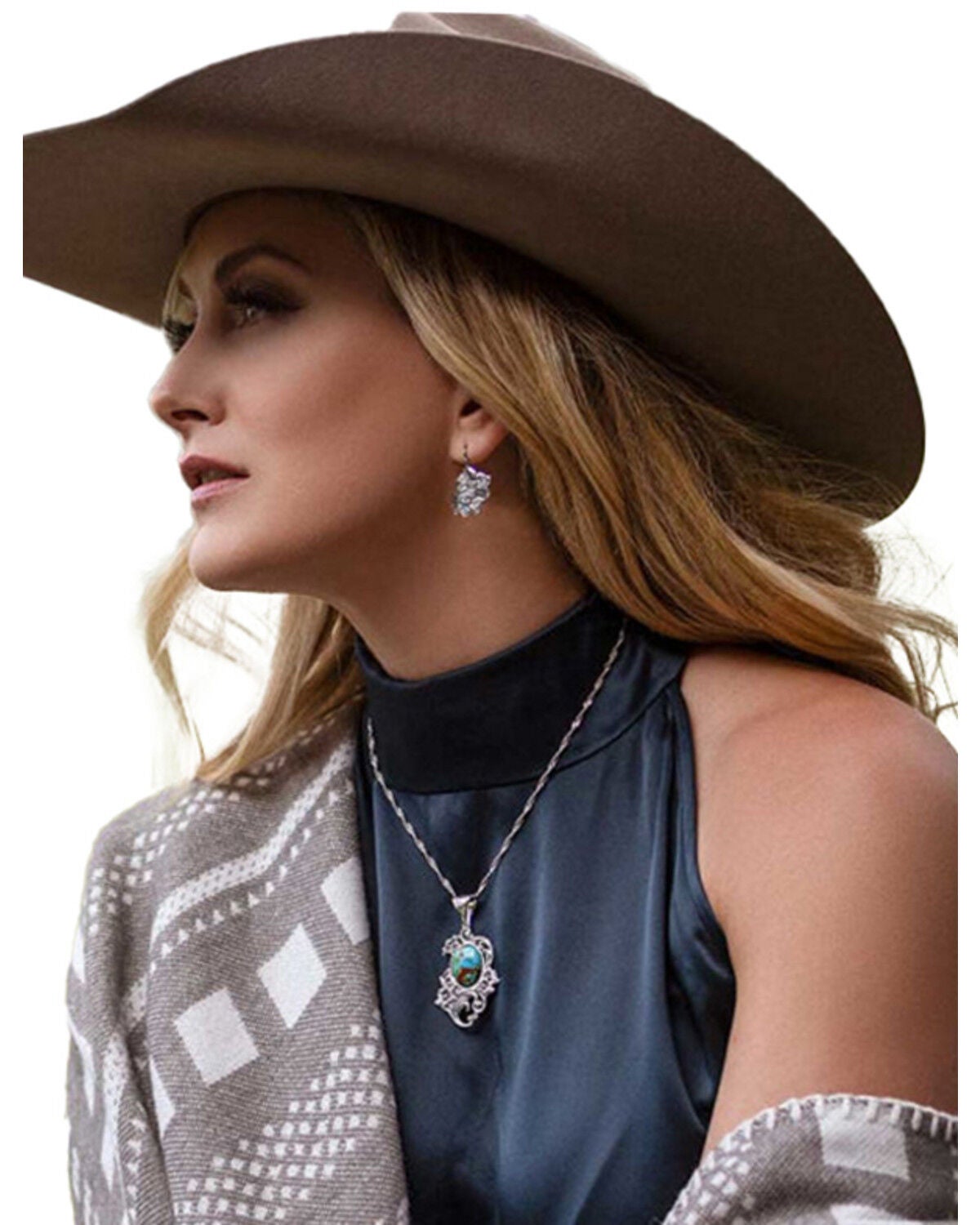 Image #1 - Montana Silversmiths Women's Empowered Montana Legacy Necklace, Silver, hi-res