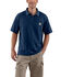 Carhartt Men's Contractor's Pocket Short Sleeve Polo Work Shirt - Big & Tall, Dark Blue, hi-res