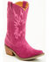 Image #1 - Dingo Girls' Thunder Road Suede Western Boots - Snip Toe, Pink, hi-res