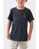 Image #2 - Burlebo Boys' Duck Logo Short Sleeve Graphic T-Shirt, Black, hi-res
