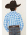 Image #4 - Wrangler Retro Boys' Plaid Print Long Sleeve Snap Western Shirt, Blue, hi-res