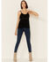 Image #2 - Very J Women's Crochet Embroidered Cami Tank Top , Black, hi-res