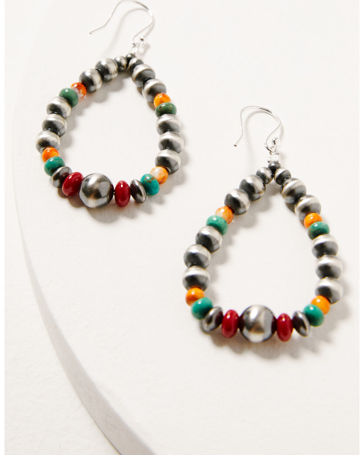 Image #2 - Paige Wallace Women's Navajo Pearl Loop Earring, Multi, hi-res