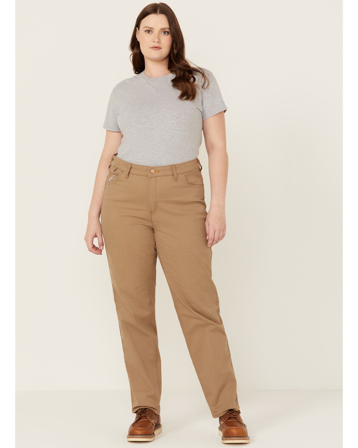 Ariat Women's Rebar PR Made Tough Straight Pants - Plus, Khaki, hi-res