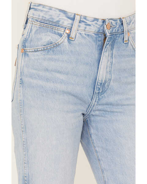 Image #2 - Wrangler Women's Bad Intentions Wild West 603 Destructed Straight Jeans, Blue, hi-res