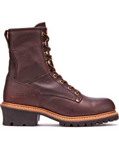 Image #2 - Carolina Men's Logger Boots - Steel Toe, Brown, hi-res