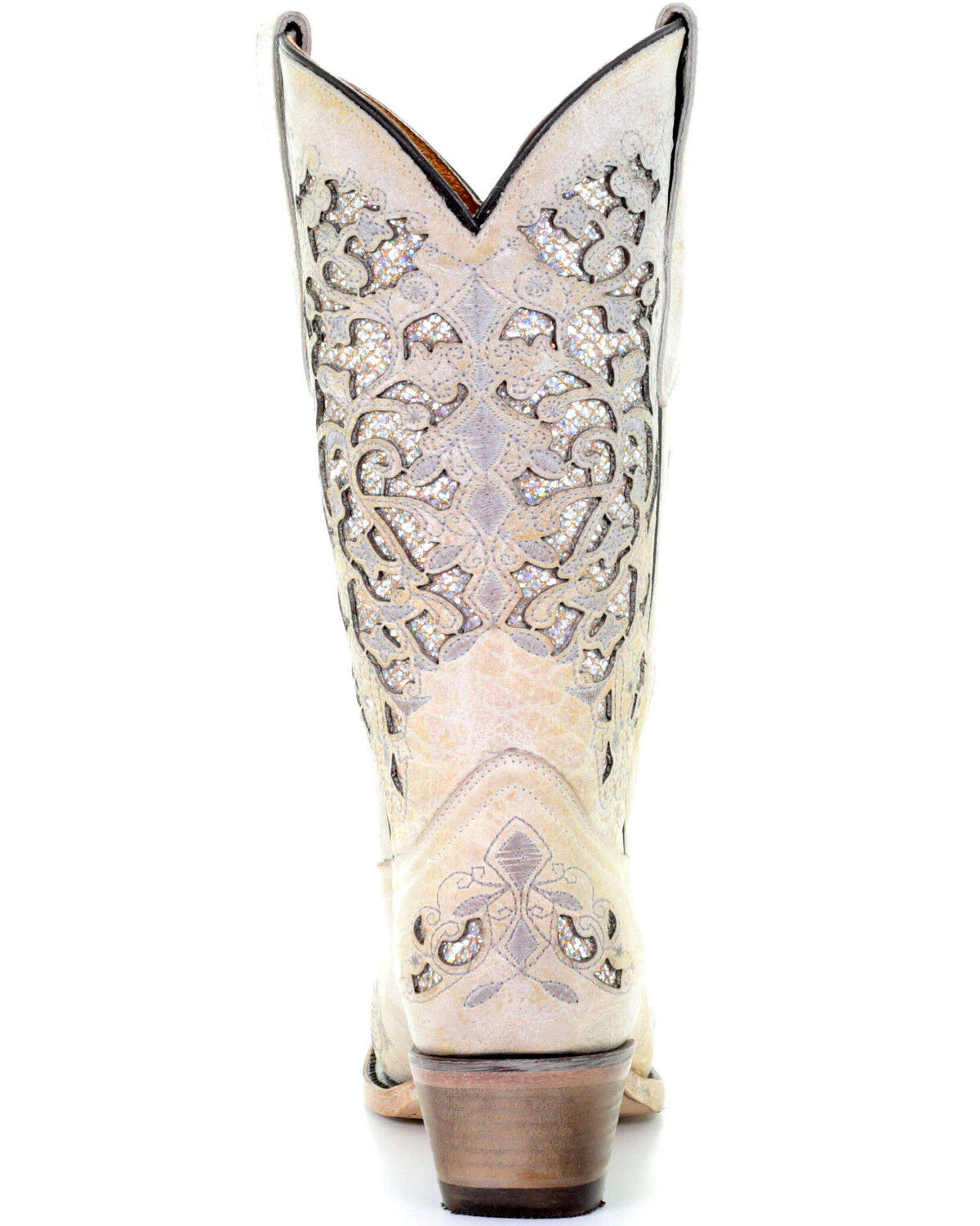 white glitter cowboy boots