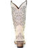 Image #5 - Corral Girls' Glitter Inlay Boots - Snip Toe, White, hi-res