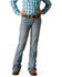 Image #1 - Ariat Girls' Lennon Trouser Mid Rise Denim Jeans, Blue, hi-res