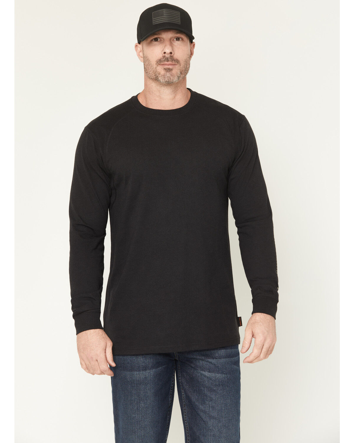 Image #1 - Cody James Men's FR Black Spot Lightweight Long Sleeve Tech T-Shirt, Black, hi-res