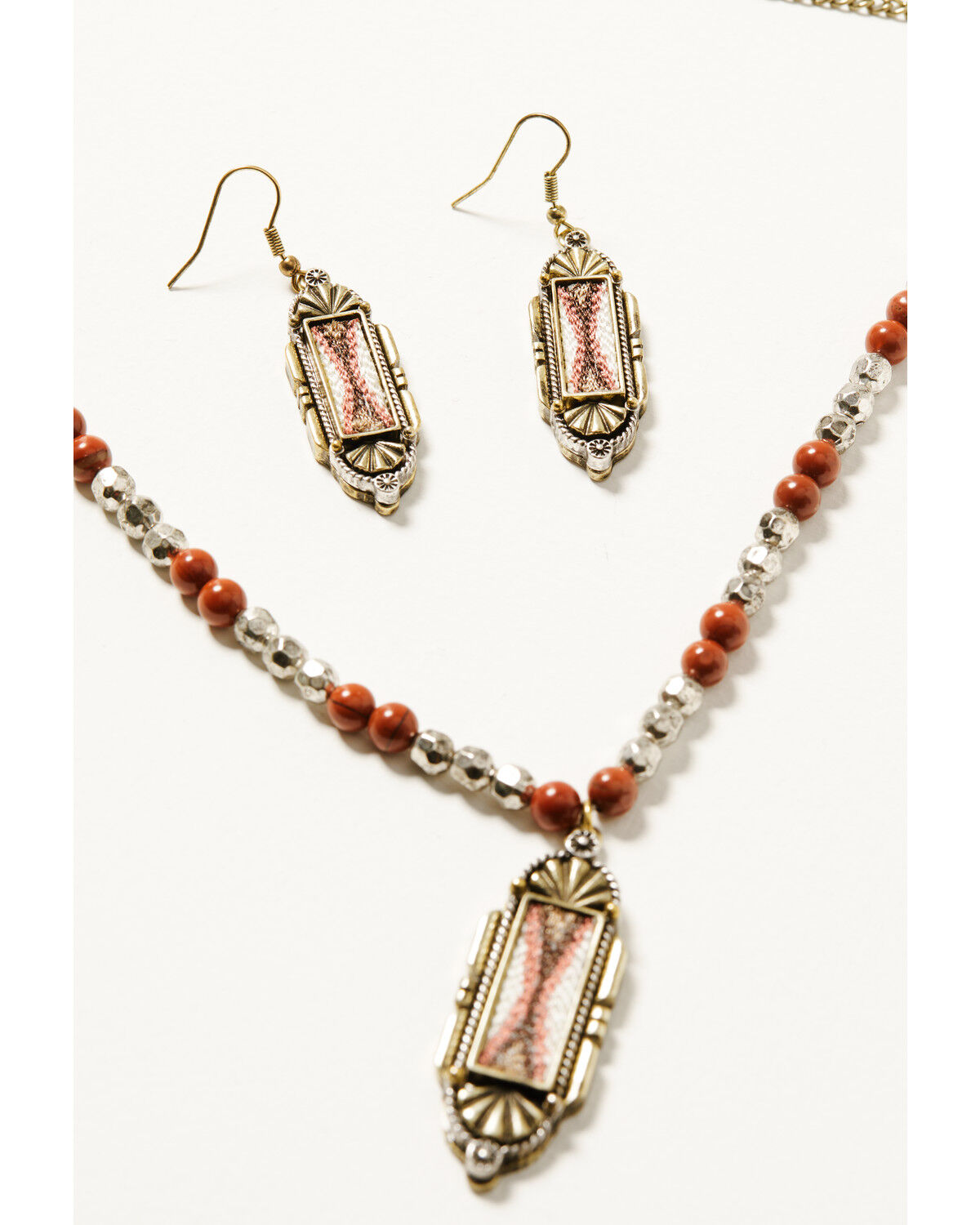 Image #2 - Shyanne Women's Desert Rose Antique Southwest Necklace And Earrings Set - 2 Piece, Gold, hi-res