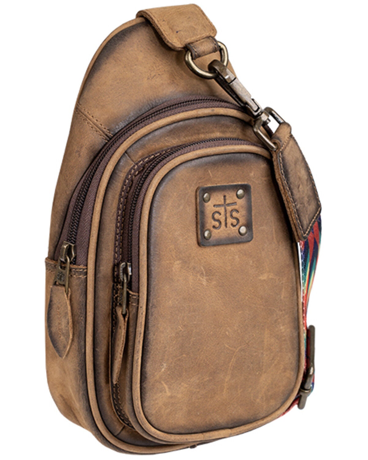 STS Ranchwear by Carroll Women's Barones Basic Bliss Sojourner Sling Bag, Brown, hi-res