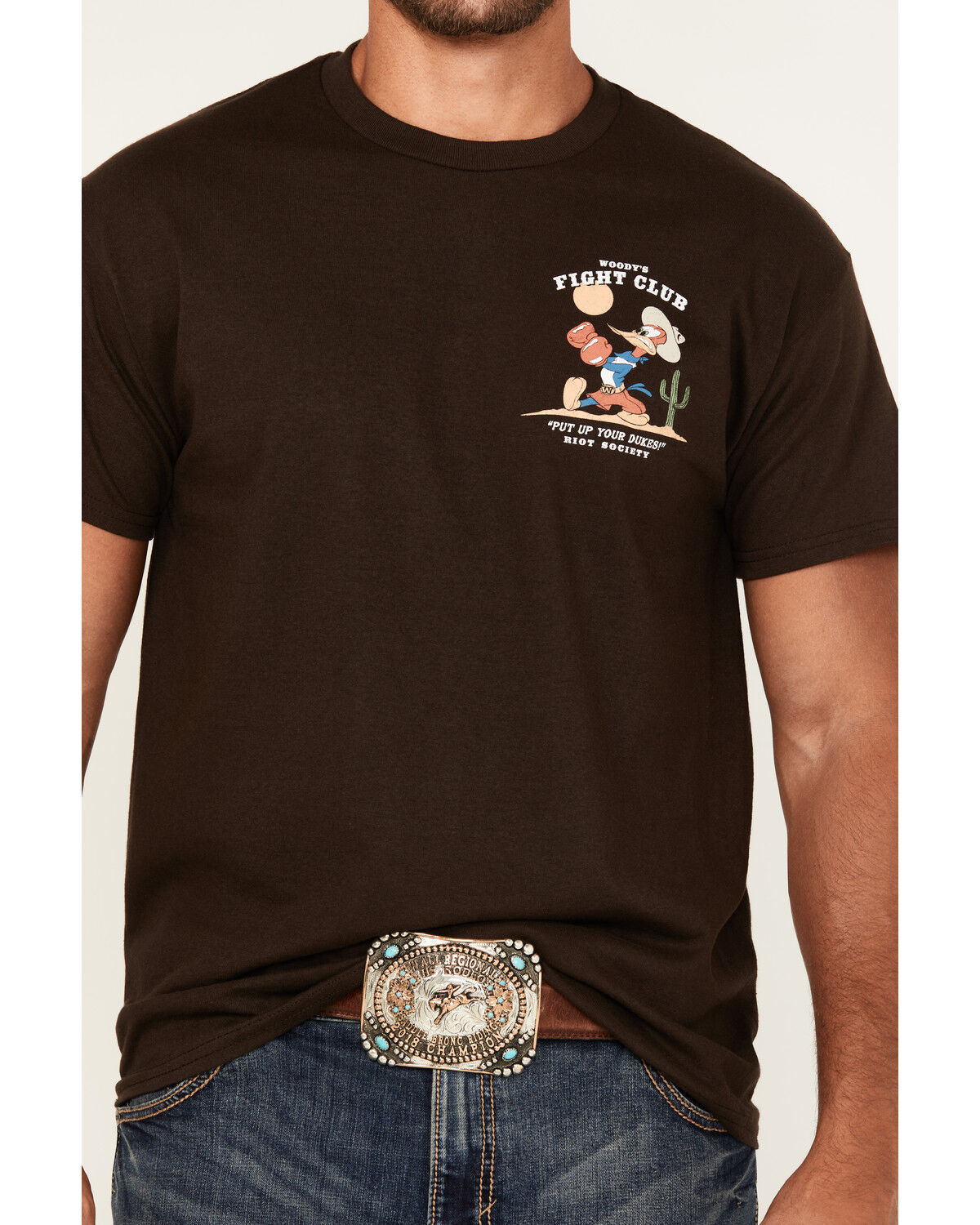 Image #4 - Riot Society Men's Fight Club Short Sleeve Graphic T-Shirt, Dark Brown, hi-res