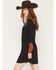 Image #2 - Panhandle Slim Women's Retro Desert Embroidered Long Sleeve Snap Western Mini Dress, Black, hi-res