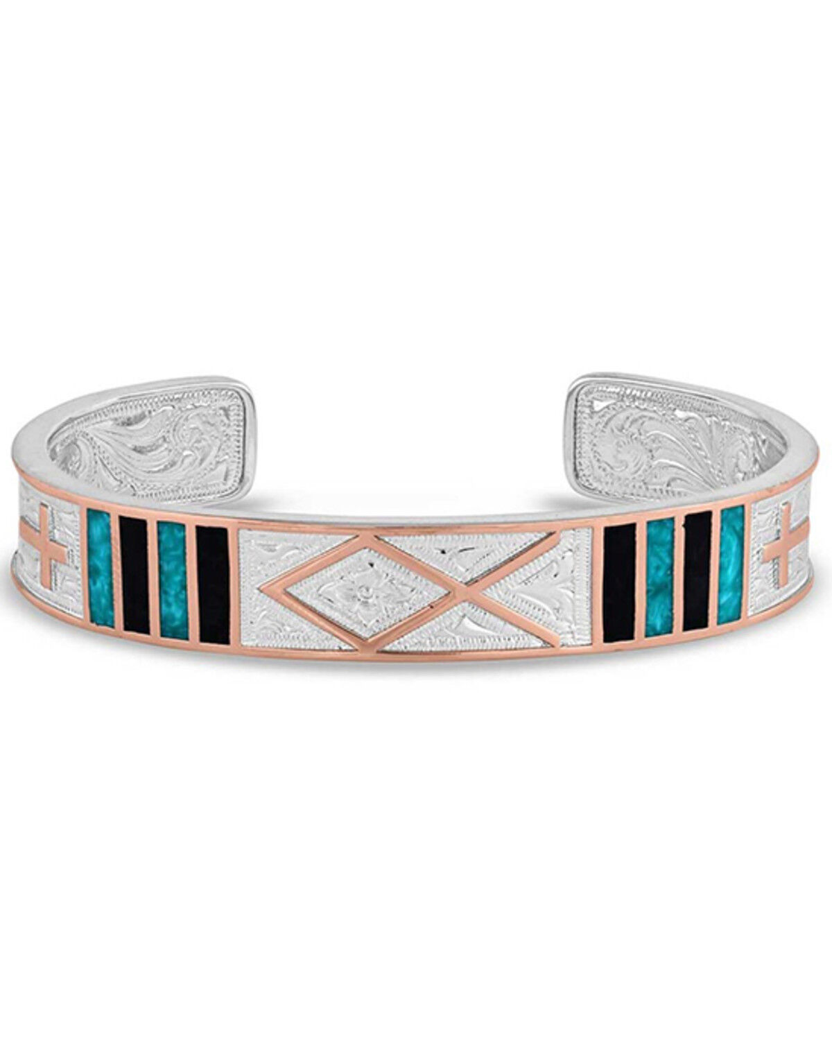 Image #1 - Montana Silversmiths Men's Fishermen of Faith Cuff Bracelet, Multi, hi-res