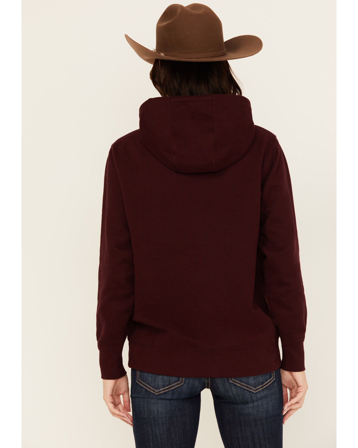Image #4 - Ariat Women's Boot Barn Exclusive Chenille Logo Hoodie, Burgundy, hi-res