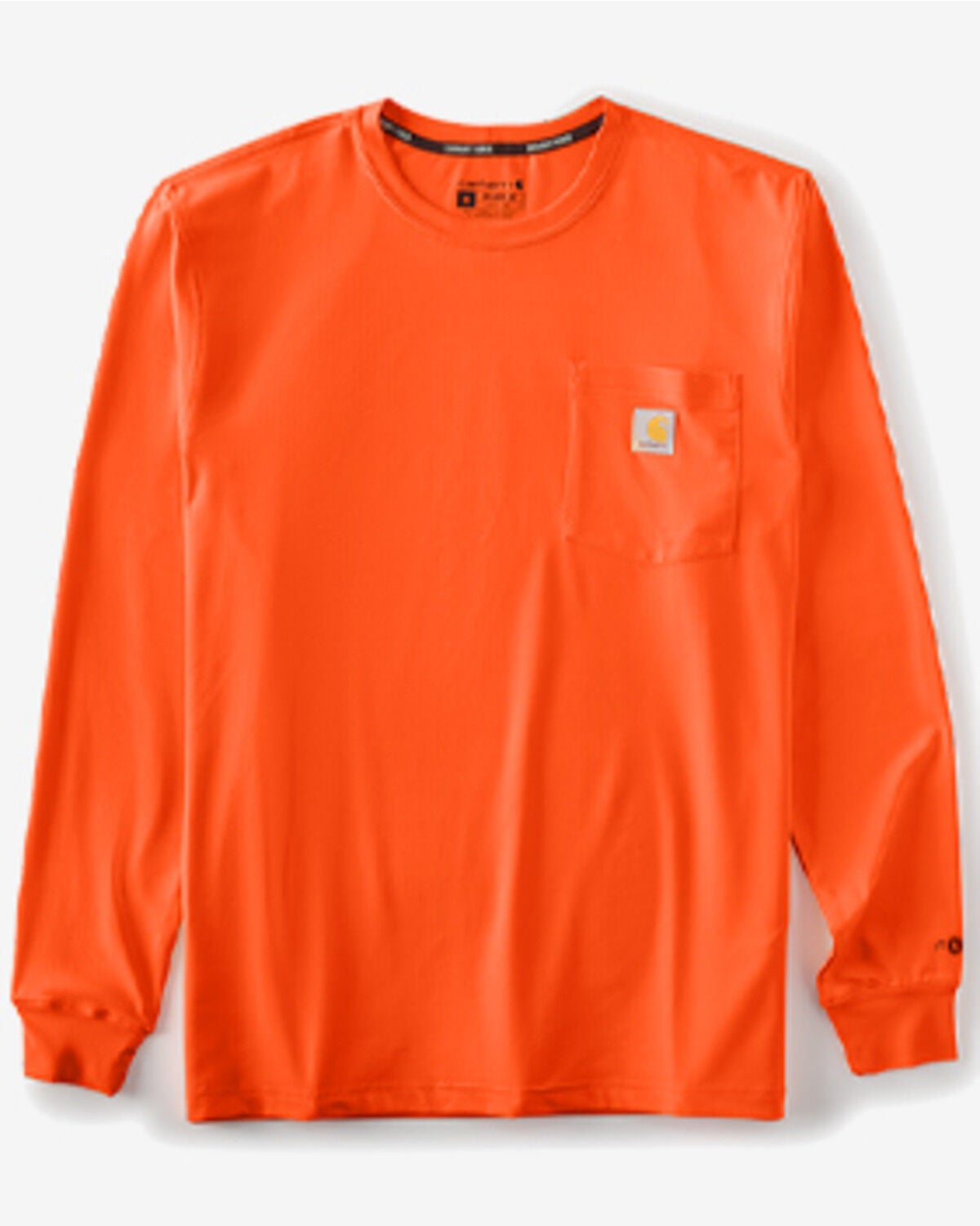 Image #3 - Carhartt Men's Force&reg; Relaxed Hi-Vis Long Sleeve Work T-Shirt, Bright Orange, hi-res