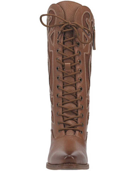 Dingo Women's San Miguel Lace-Up Western Boot - Snip Toe, Tan, hi-res