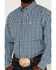Image #3 - Panhandle Select Men's Check Plaid Print Long Sleeve Button Down Western Shirt , Blue, hi-res