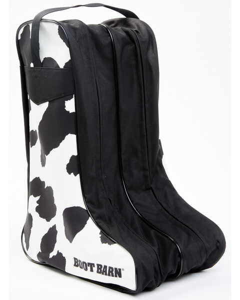 Boot Barn Cow Print Boot Bag, Black, hi-res