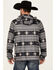 Image #4 - Rock & Roll Denim Men's Southwestern Print Hooded Sweatshirt, Black, hi-res
