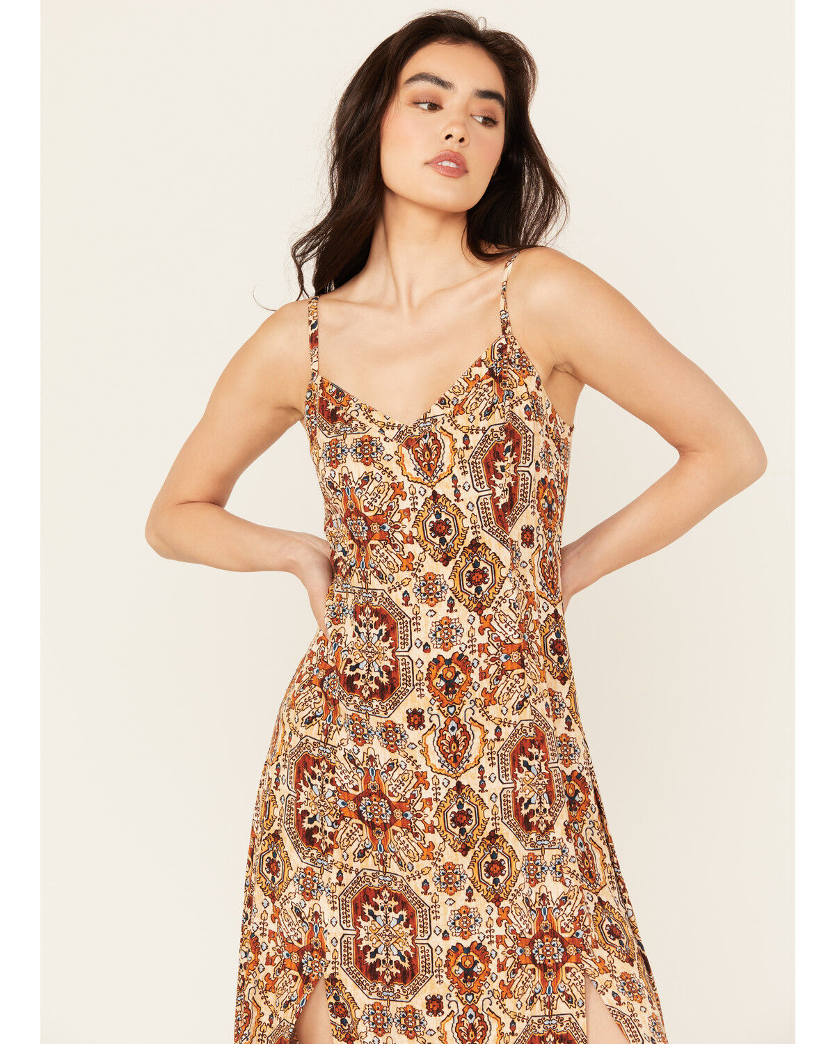 Image #2 - Idyllwind Women's Roxanne Tapestry Print Sleeveless Maxi Dress, Lt Brown, hi-res