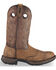 Durango Rebel Men's Saddle Western Boots - Round Toe, Bark, hi-res