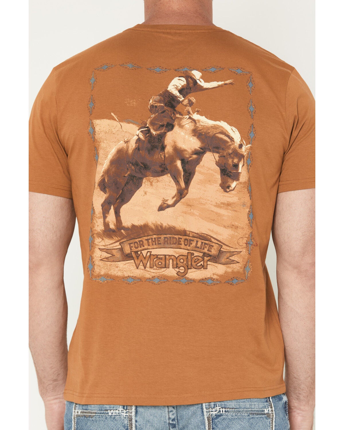 Image #4 - Wrangler Men's Cowboy Short Sleeve Graphic T-Shirt, Mustard, hi-res