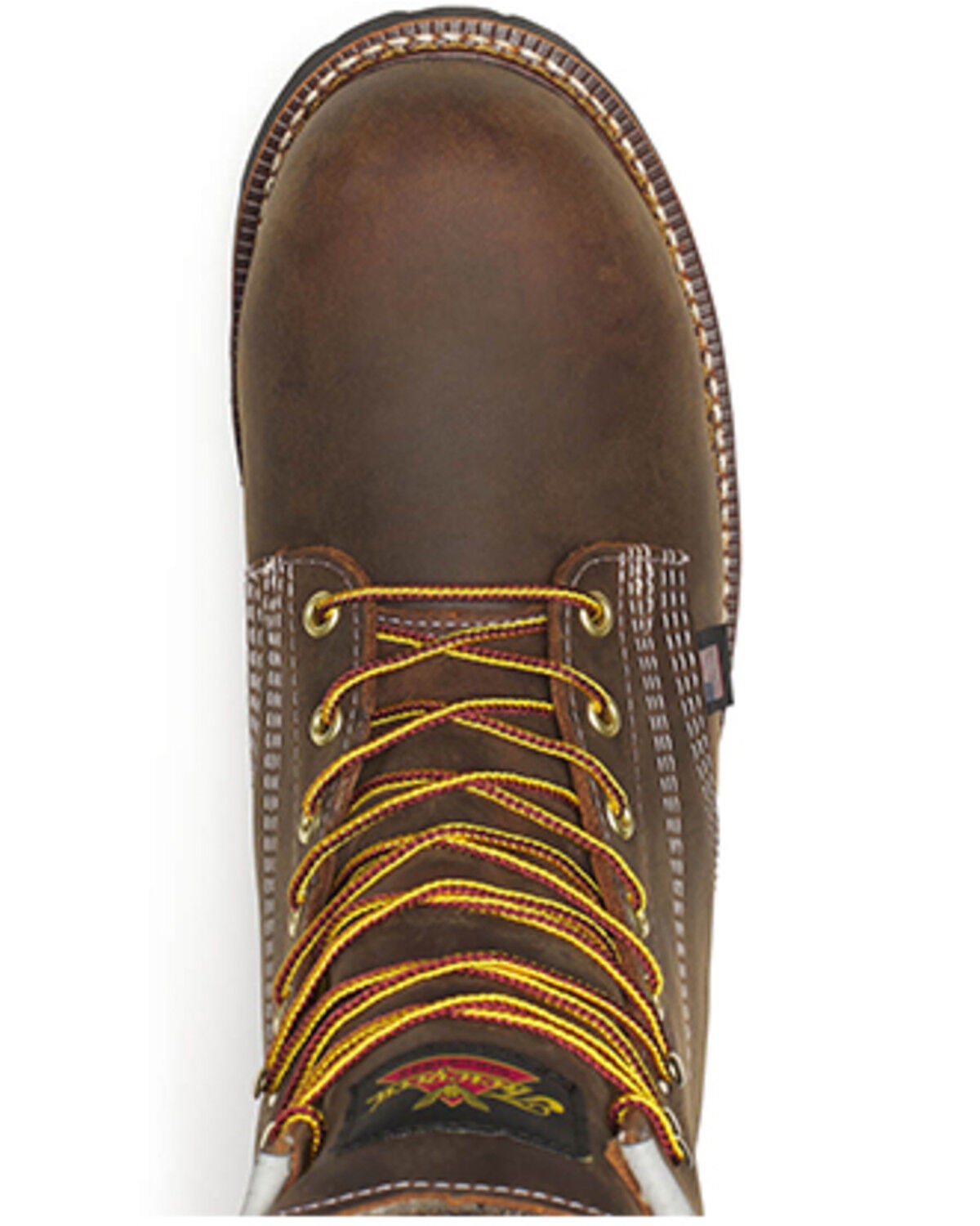 Image #4 - Thorogood Men's 8" American Legacy Waterproof Work Boots - Composite Toe, Brown, hi-res