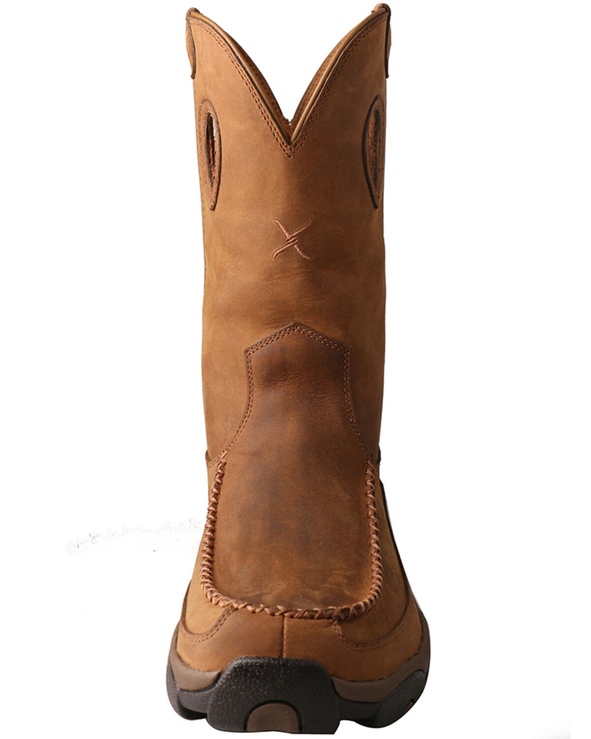 Image #5 - Twisted X Men's 11" Pull On Waterproof Moc Work Boots - Soft Toe, Brown, hi-res