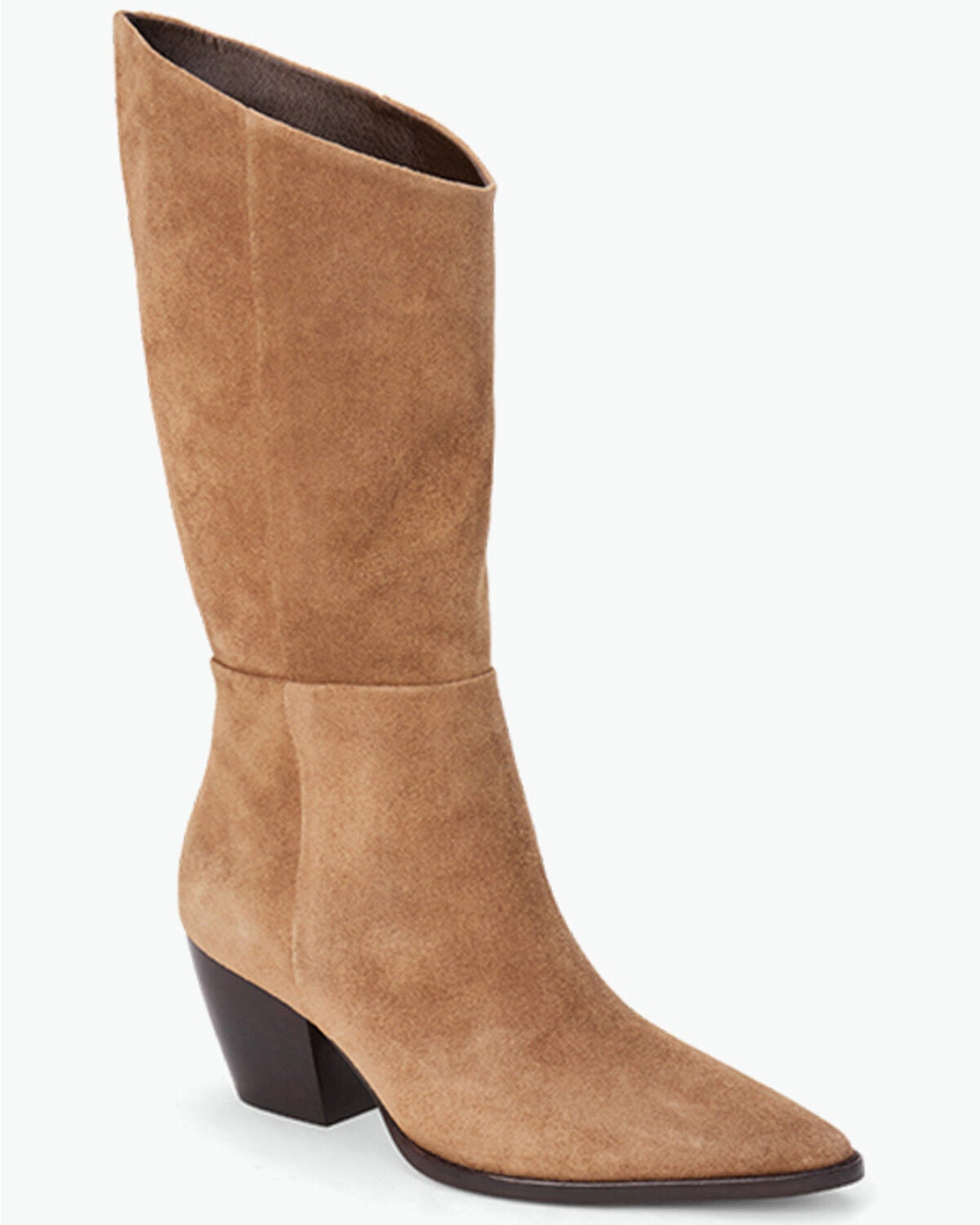 Matisse Women's Edie Mid Calf Suede Western Boots - Round Toe, Brown, hi-res