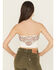 Image #4 - Blue B Women's Western Embroidered Strapless Cropped Shirt, White, hi-res