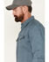 Image #2 - Cody James Men's FR Midweight Geo Print Long Sleeve Pearl Snap Western Shirt, Teal, hi-res
