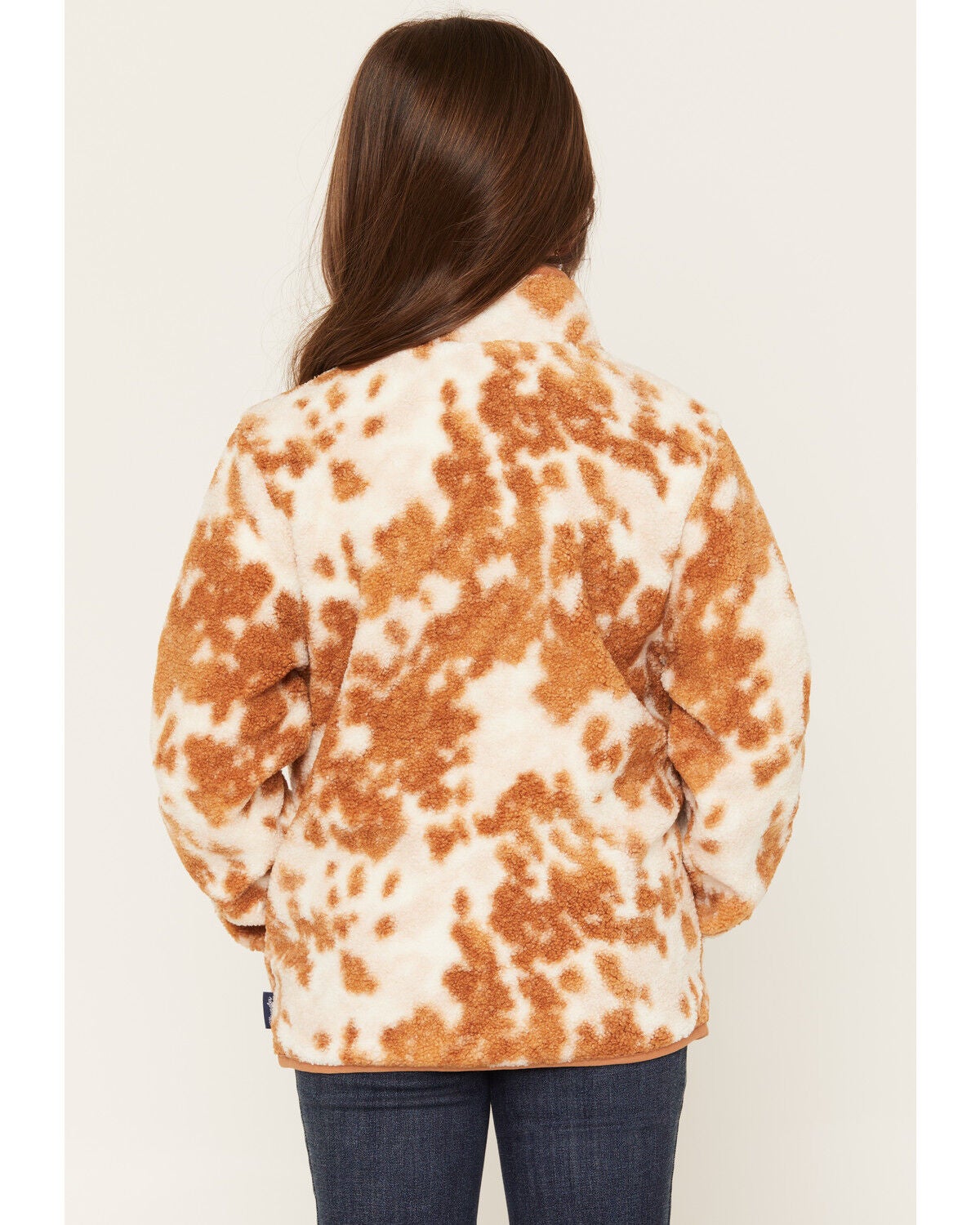 Image #4 - Wrangler Girls' Hay Away Cow Print Zip-Up Sherpa Jacket, Multi, hi-res