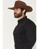 Image #2 - Cody James Men's Basic Solid Long Sleeve Button-Down Stretch Western Shirt - Big, Black, hi-res