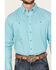 Image #3 - George Strait by Wrangler Men's Geo Print Long Sleeve Button-Down Western Shirt - Tall , Turquoise, hi-res